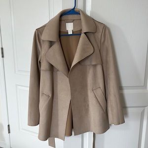 H & M suede trench coat
